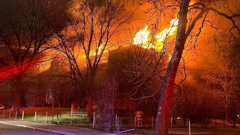 Notable, abandoned Indiana high school with crime history goes up in flames